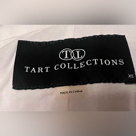 TART Collection Moto Style Sweater Jacket Size XS-M Mixed Fabric White - Picture 10 of 10